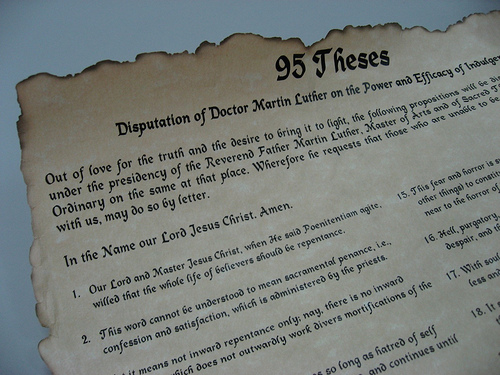 Martin luthers 95 theses   reformed